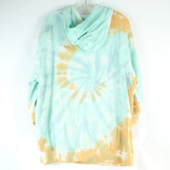 Nickelodeon Blue & Orange Tie Dye Pullover Hoodie Sweater Womens Size XL - Picture 2 of 5